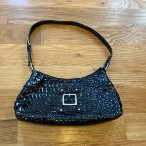 New York & Company classic Women Black Cocktail/Evening Purse with buckle